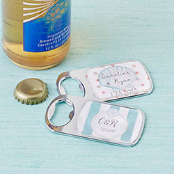 Personalized Silver Bottle Opener - Beach Tides