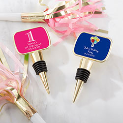 Personalized Gold Bottle Stopper - Birthday
