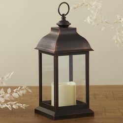 LED Vintage Decorative Copper Lantern - Manchester