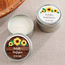 Personalized Travel Candle - Sunflower