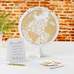 Wedding Guest Book Alternative - Globe