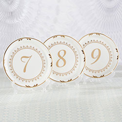 Tea Time Vintage Plate Table Numbers (7-12)