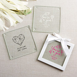 Personalized Glass Coaster - Elements (Set of 12)