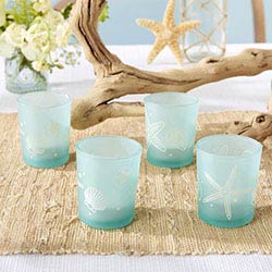 Beach Party Frosted Glass Votive (Set of 4)