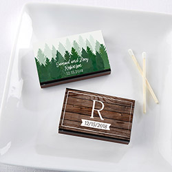 Personalized Black Matchboxes - Winter (Set of 50)