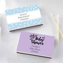 Personalized White Matchboxes - Baby Shower (Set of 50)