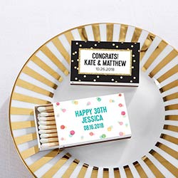 Personalized White Matchboxes - Party Time (Set of 50)