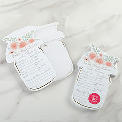 Floral Baby Shower Advice Card - Mason Jar (Set of 50)