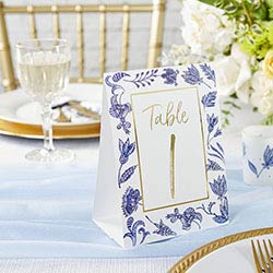 Blue Willow Double Sided Wedding Table Numbers (1-25)