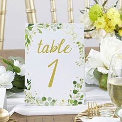 Botanical Garden Double Sided Wedding Table Numbers (1-25)