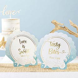 Beach Party Décor Sign Kit with Built in Kick Stands (Set of 8)