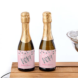 Personalized Mini Wine Bottle Labels - Ready to Pop (Girl)