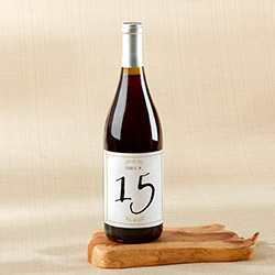 Wine Label Table Numbers - Classic Wedding (1-20)