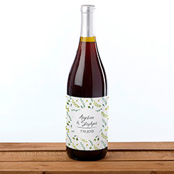 Personalized Wine Bottle Labels - Botanical Garden