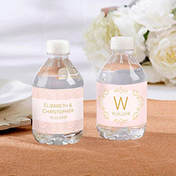 Personalized Water Bottle Labels - Modern Romance