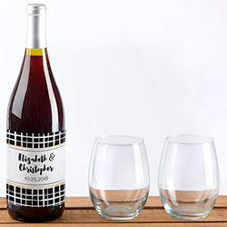 Personalized Wine Bottle Labels - Modern Classic