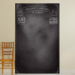 Personalized Photo Backdrop - Chalkboard Eat Drink & Be Married