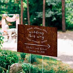 Personalized Directional Sign (18x12) - Rustic