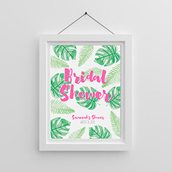 Personalized Poster (18x24) - Pineapples & Palms