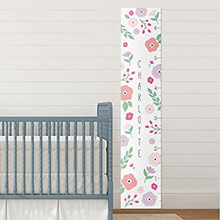 Personalized Pretty Posies Growth Chart